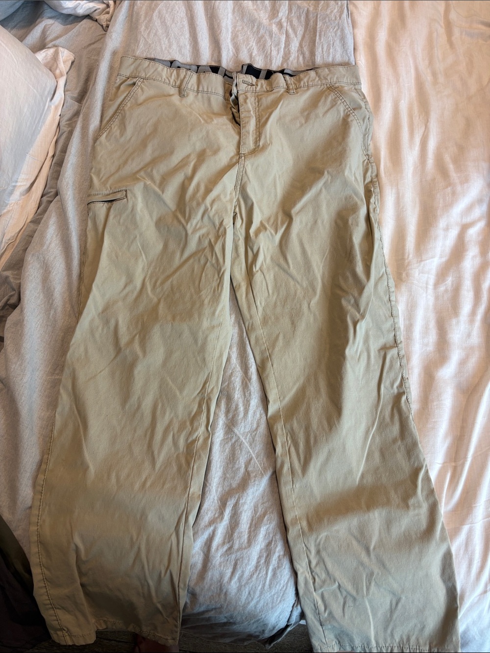 Men's Khaki Straight-Leg Chinos